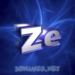 ze in Plasma style - 3D name wallpaper