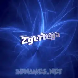zgerteya in Plasma style - 3D name wallpaper