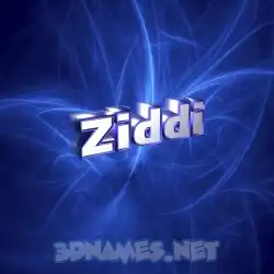 ziddi in Plasma style - 3D name wallpaper