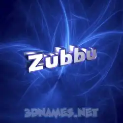 zubbu in Plasma style - 3D name wallpaper