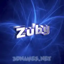 zuby in Plasma style - 3D name wallpaper