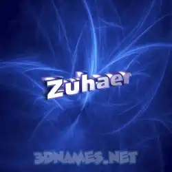 zuhaer in Plasma style - 3D name wallpaper