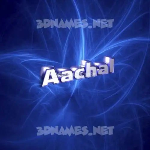 aachal in Plasma style - 3D name wallpaper