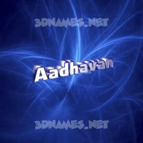 aadhavan in Plasma style - 3D name wallpaper