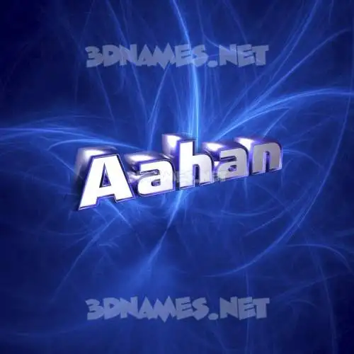 aahan in Plasma style - 3D name wallpaper