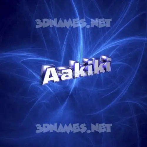 aakiki in Plasma style - 3D name wallpaper