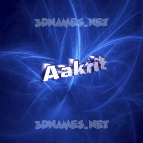 aakrit in Plasma style - 3D name wallpaper