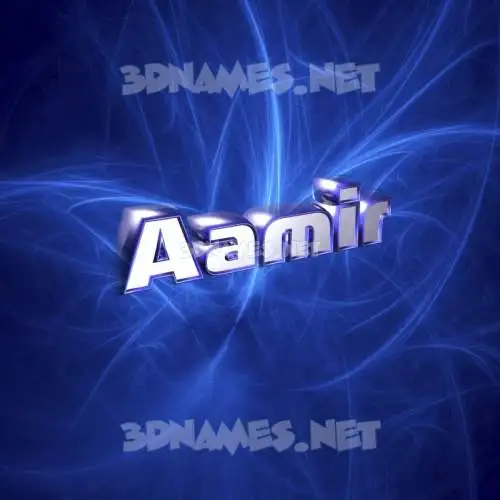 aamir in Plasma style - 3D name wallpaper