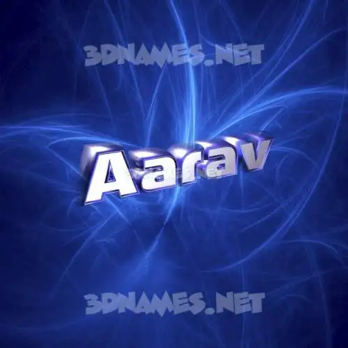 aarav in Plasma style - 3D name wallpaper