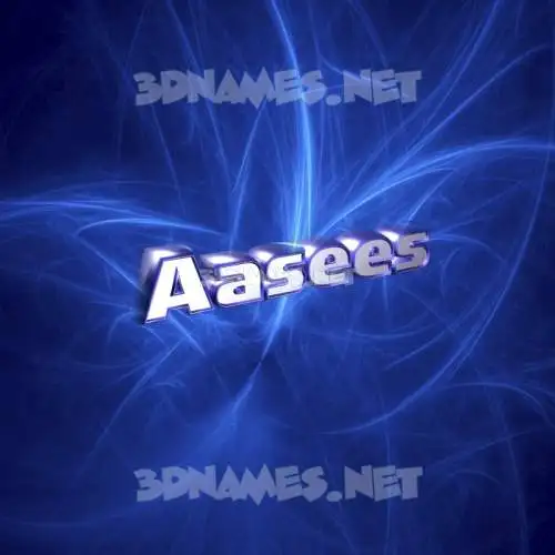 aasees in Plasma style - 3D name wallpaper