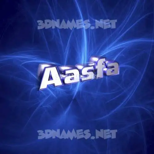 aasfa in Plasma style - 3D name wallpaper