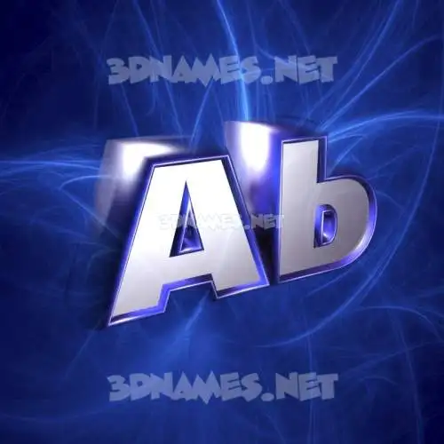 ab in Plasma style - 3D name wallpaper
