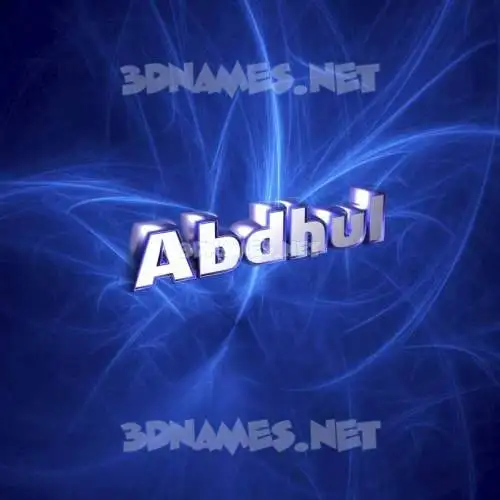 abdhul in Plasma style - 3D name wallpaper