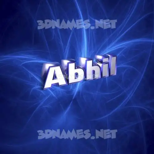 abhil in Plasma style - 3D name wallpaper