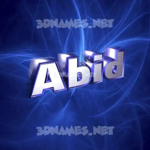 abid in Plasma style - 3D name wallpaper