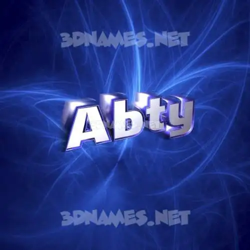 abty in Plasma style - 3D name wallpaper