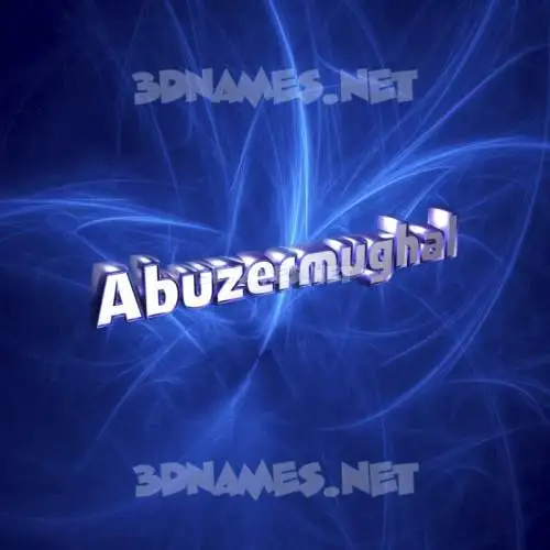 abuzermughal in Plasma style - 3D name wallpaper