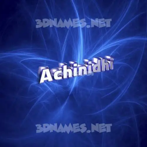 achinidhi in Plasma style - 3D name wallpaper