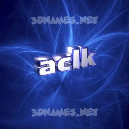 aclk in Plasma style - 3D name wallpaper