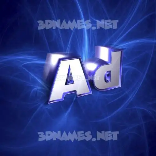 ad in Plasma style - 3D name wallpaper