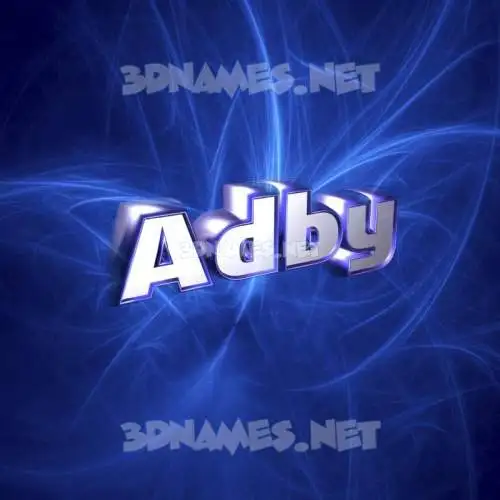 adby in Plasma style - 3D name wallpaper