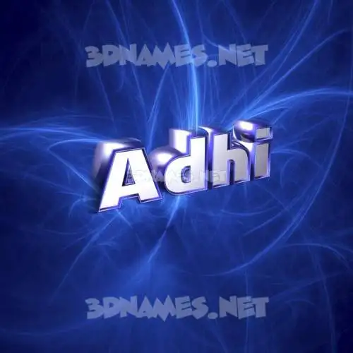 adhi in Plasma style - 3D name wallpaper