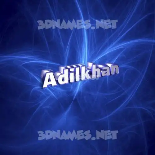 adilkhan in Plasma style - 3D name wallpaper