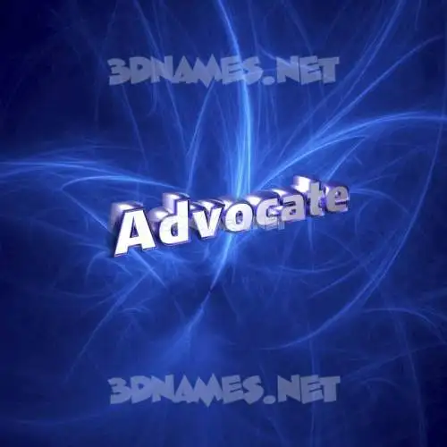 advocate in Plasma style - 3D name wallpaper