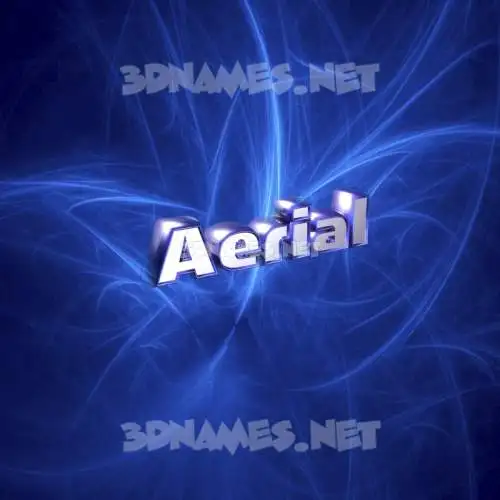 aerial in Plasma style - 3D name wallpaper