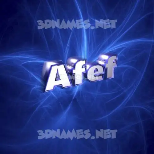 afef in Plasma style - 3D name wallpaper