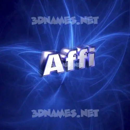affi in Plasma style - 3D name wallpaper