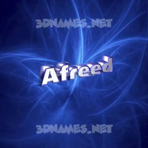 afreed in Plasma style - 3D name wallpaper