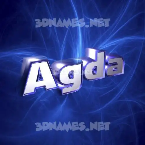 agda in Plasma style - 3D name wallpaper