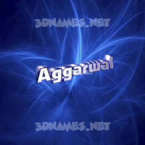 aggarwal in Plasma style - 3D name wallpaper