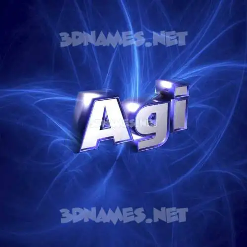 agi in Plasma style - 3D name wallpaper