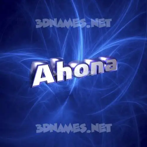 ahona in Plasma style - 3D name wallpaper