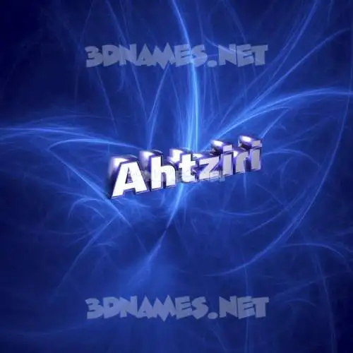 ahtziri in Plasma style - 3D name wallpaper