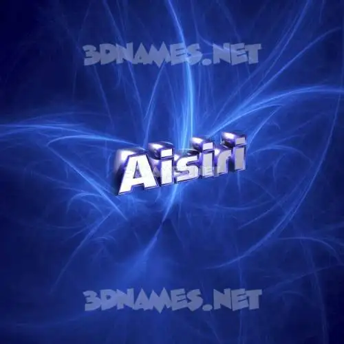 aisiri in Plasma style - 3D name wallpaper