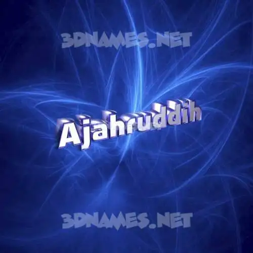 ajahruddih in Plasma style - 3D name wallpaper