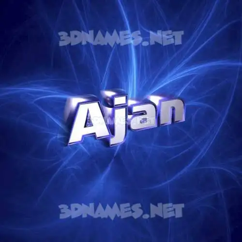 ajan in Plasma style - 3D name wallpaper