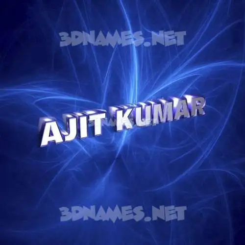 ajit kumar in Plasma style - 3D name wallpaper