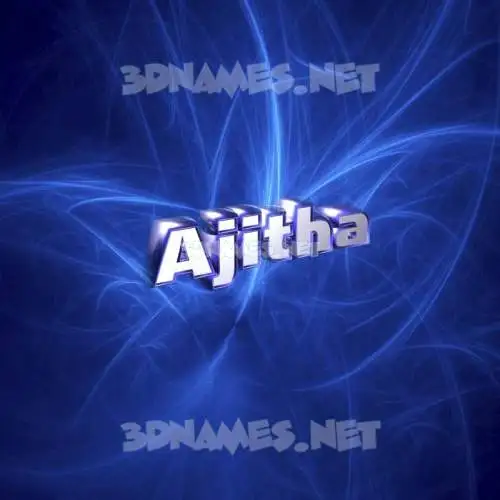 ajitha in Plasma style - 3D name wallpaper