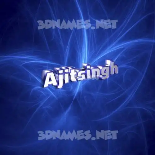 ajitsingh in Plasma style - 3D name wallpaper