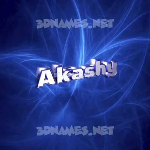 akashy in Plasma style - 3D name wallpaper