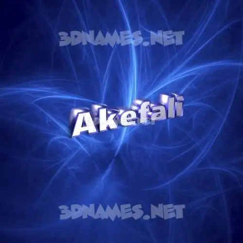 akefali in Plasma style - 3D name wallpaper