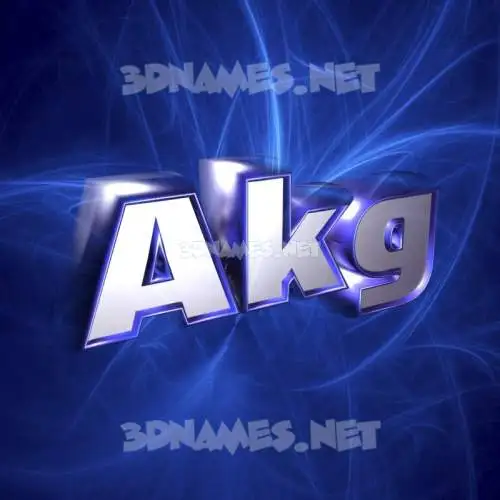 akg in Plasma style - 3D name wallpaper