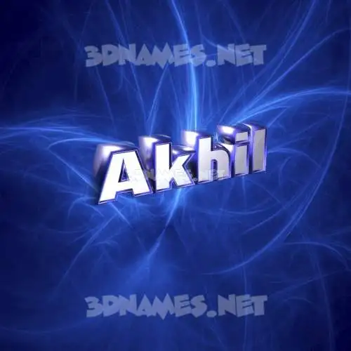 akhil in Plasma style - 3D name wallpaper