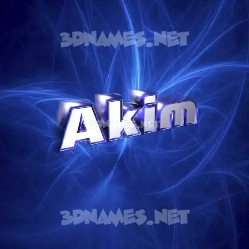 akim in Plasma style - 3D name wallpaper