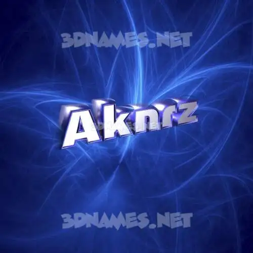 aknrz in Plasma style - 3D name wallpaper