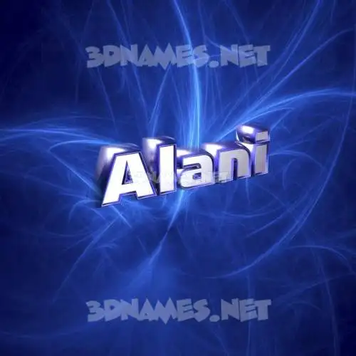 alani in Plasma style - 3D name wallpaper